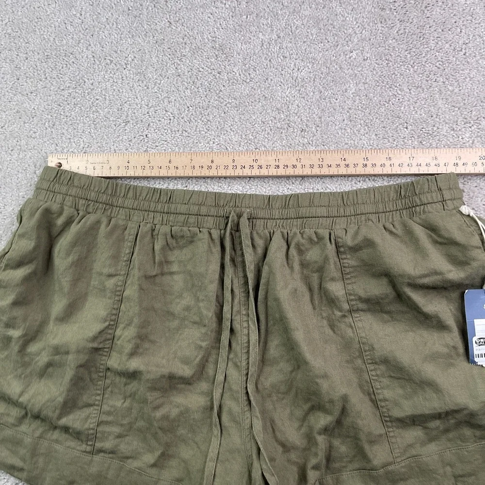 NEW‎ Universal Thread Shorts Womens XXL Green Linen Blend Casual Coastal Beachy